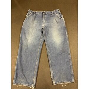 Carhartt FRB13 DNM Mens Flame Resistant Workwear Carpenter‎ Denim Dungaree 42x30